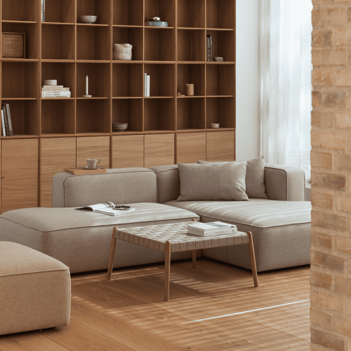 BASECAMP XL Deep Chaiselounge - Venstre Chaiselongue, 3 moduler, 160x310 cm