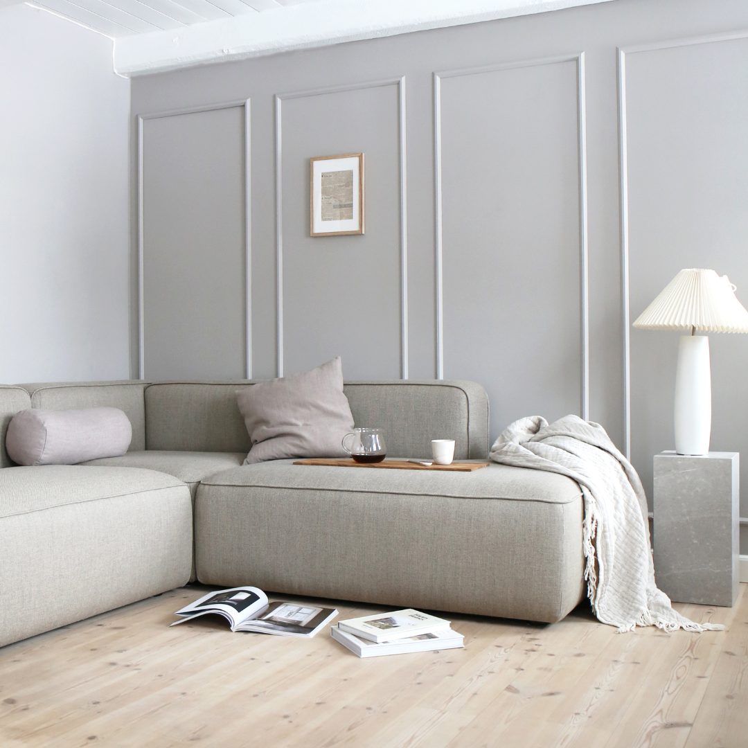 BASECAMP three seater - 3 moduler, Nordic velvet Water blue nr. 150