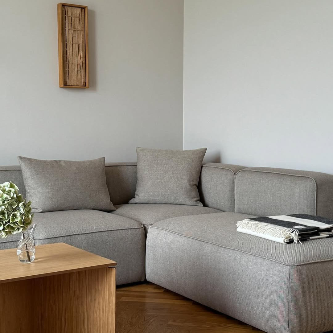 BASECAMP XL Chaiselounge - venstre chaiselounge, 3 moduler, 160x310cm, Re-wool Beige nr. 218