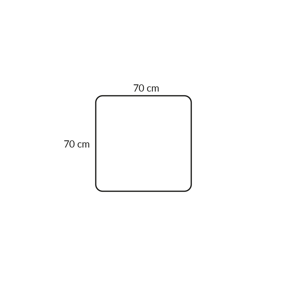 BASECAMP Puf - 1A modul, 70x70 cm
