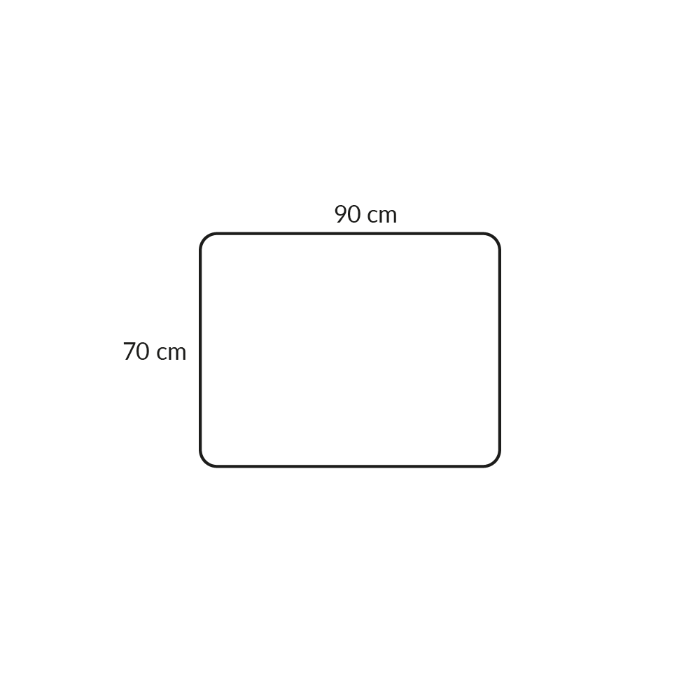 BASECAMP XL Puf - 2A modul, 90x70 cm