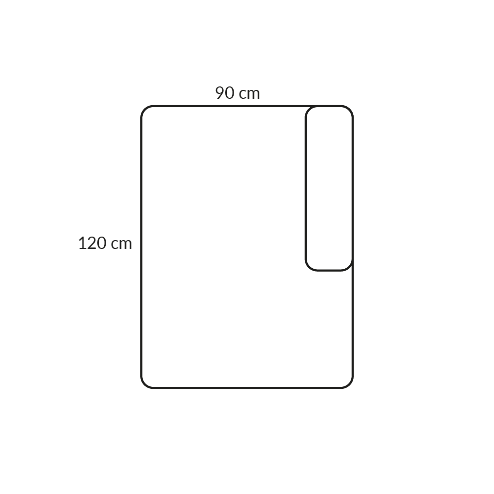 BASECAMP Open end - høyre, 3D modul, 90x120cm