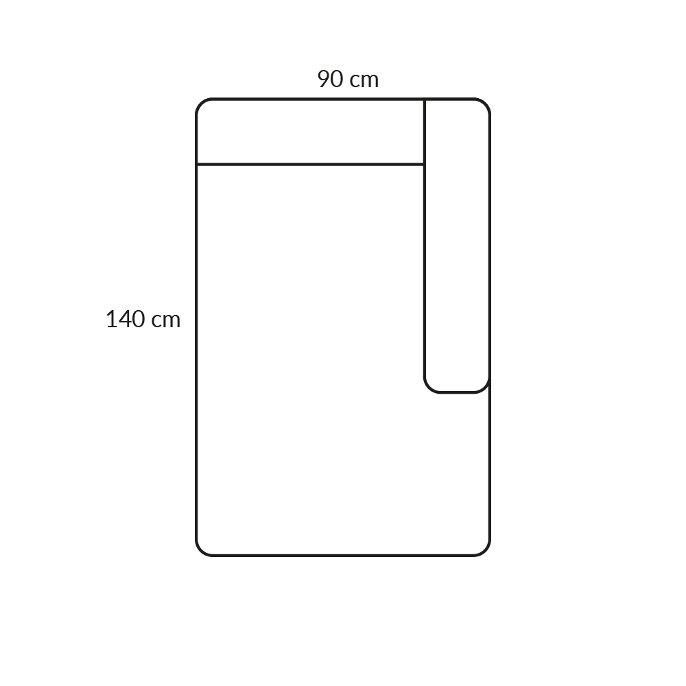 BASECAMP Chaiselongue - høyre, 4D modul, 90x140cm