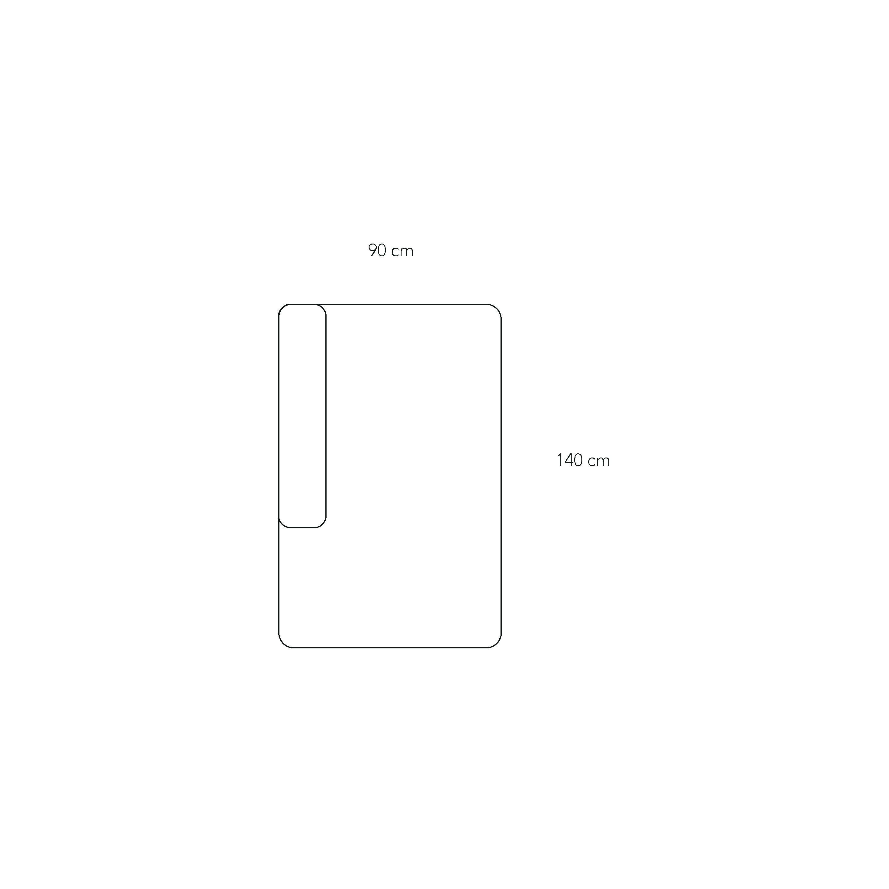 BASECAMP XL Open end - venstre, 6E modul, 90x140cm