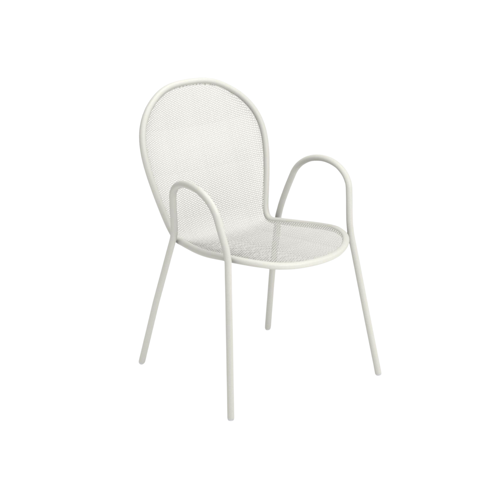 Ronda - hagestol med armlene, White