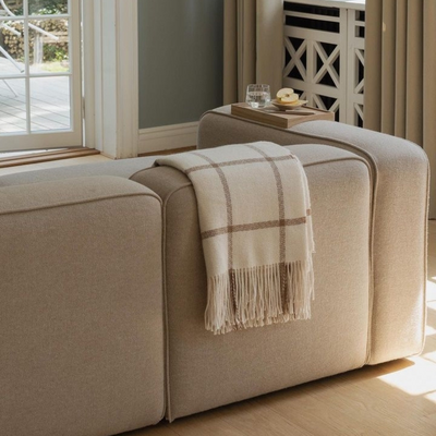 BASECAMP three seater - 3 moduler, Nordic velvet Water blue nr. 150