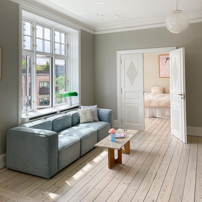 BASECAMP three seater - 3 moduler, Nordic velvet Water blue nr. 150