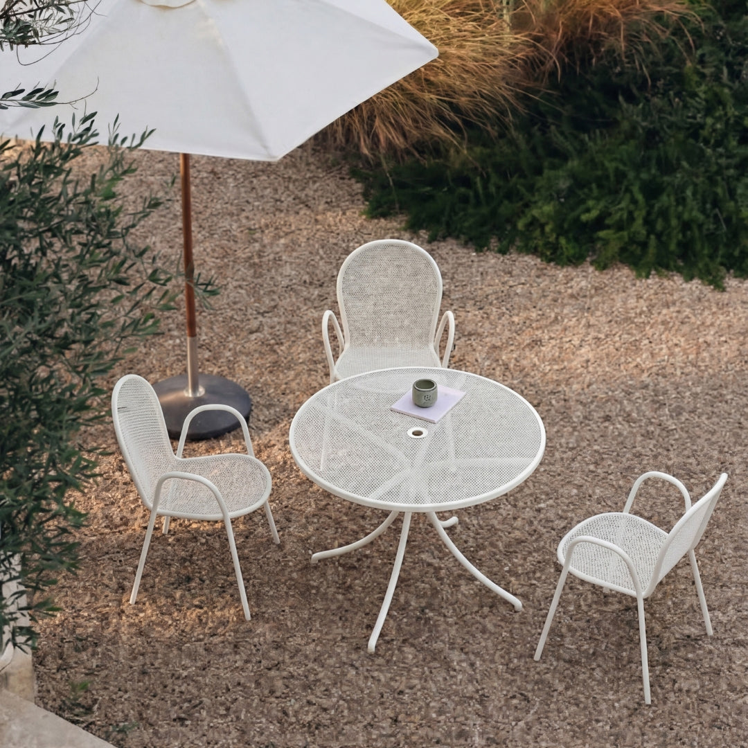 Combo - Rundt hagebord Ø80 cm, White
