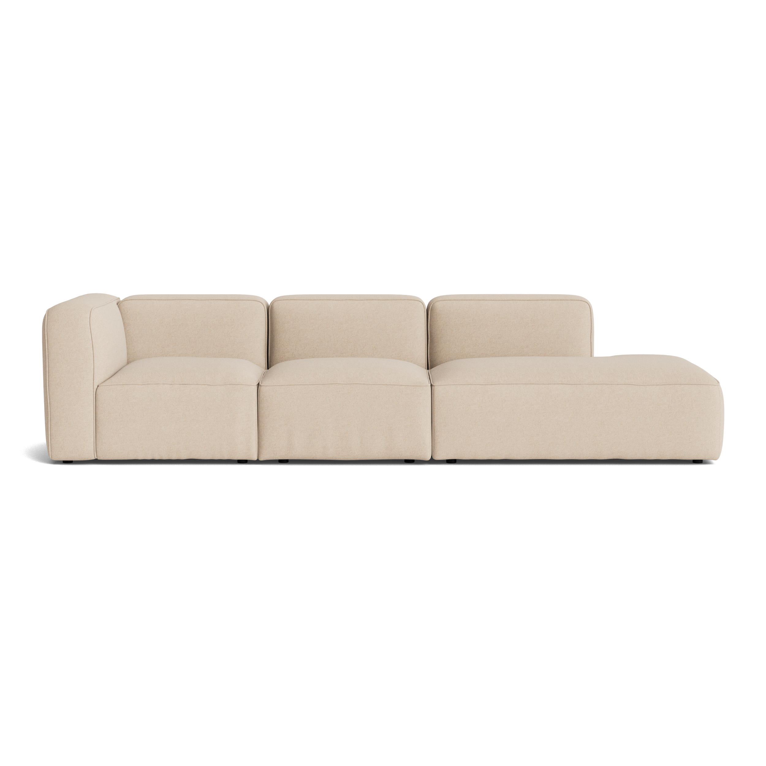 BASECAMP Three seater open - venstre corner, 3 moduler, 90x280cm