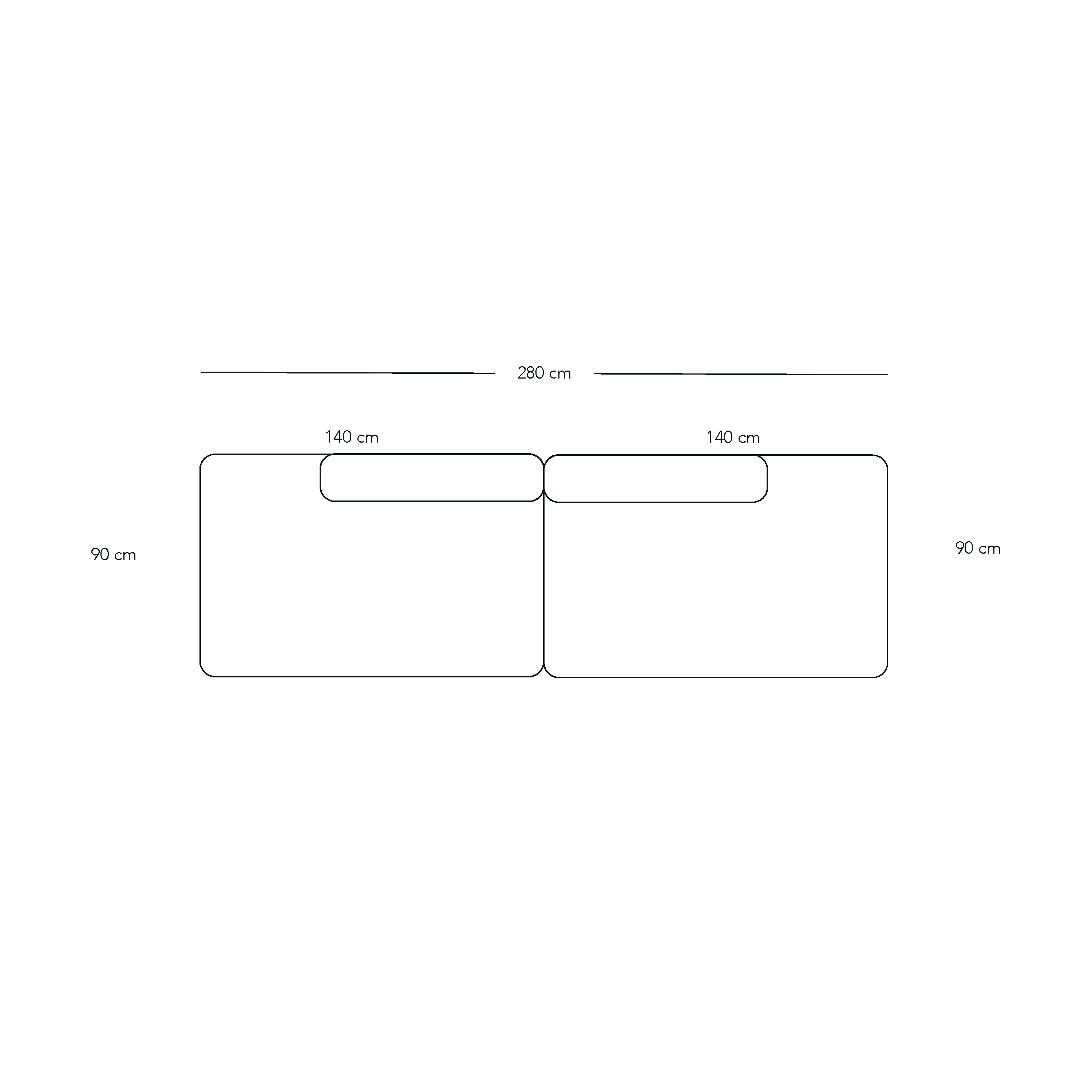 BASECAMP XL two open ends - 2 moduler, 90x280cm