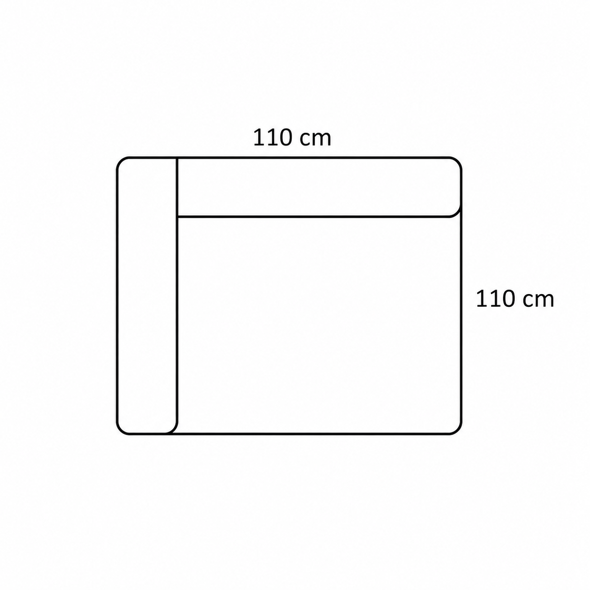 BASECAMP XL Deep Corner - Venstre, 8E modul, 110x110 cm
